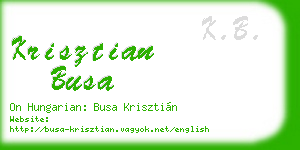krisztian busa business card